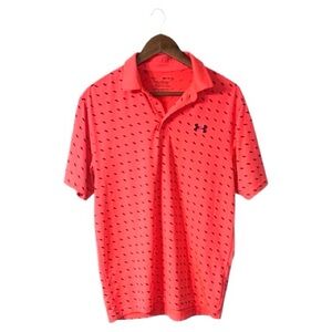 Under Armour Golf Polo Shirt Short Sleeve The Playoff Polo Bright Orange Medium